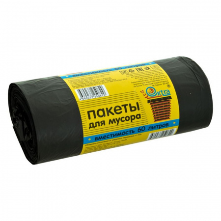 Пакет мусорный ПНД 60 л EXTRA